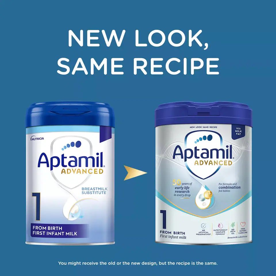 Aptamil Advanced 1 First Infant Baby Milk Formula Powder, From Birth, 800g