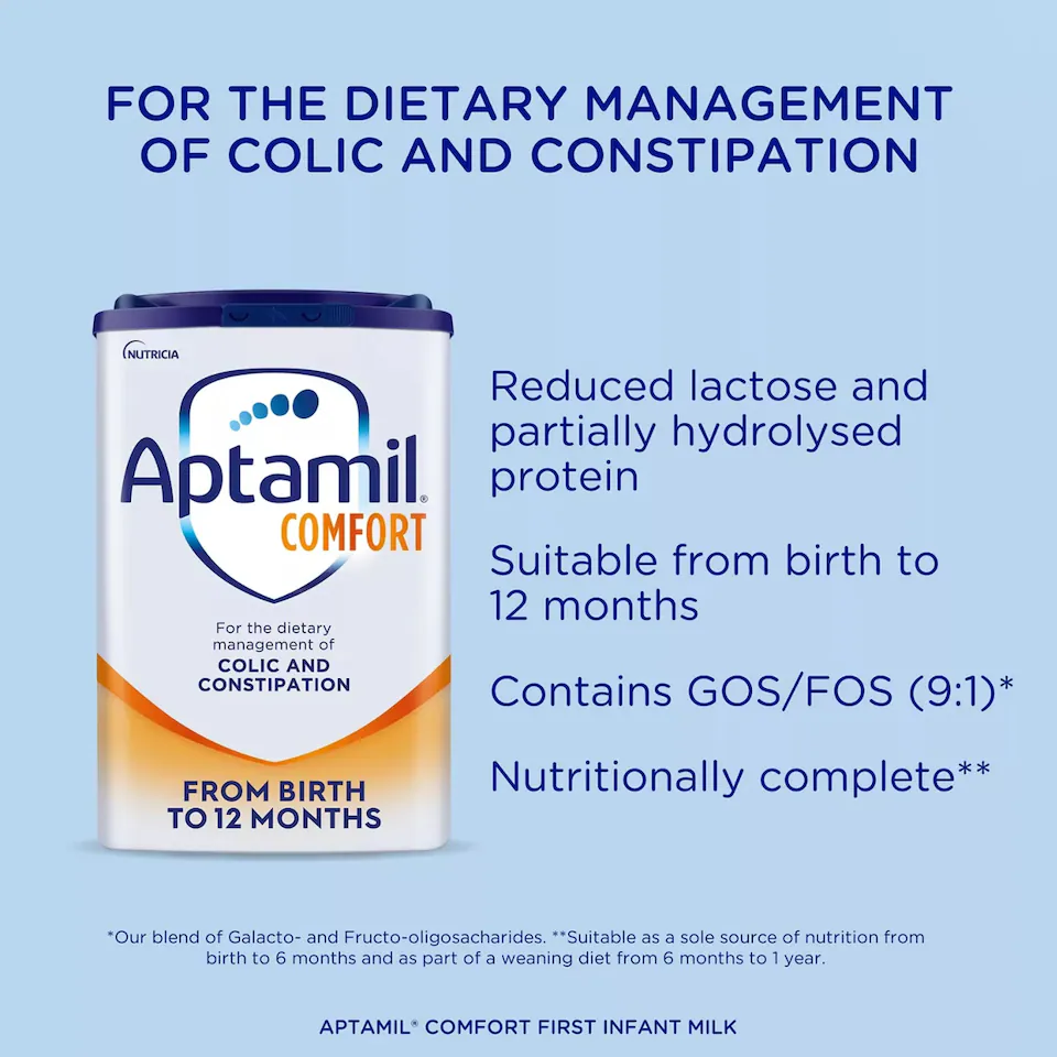 Aptamil Comfort Baby Milk Formula Powder, From Birth, 800g